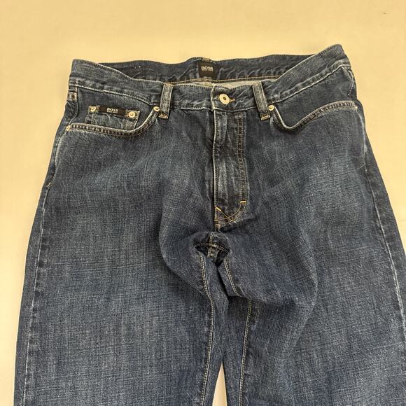 Hugo Boss Jeans Men’s 34x30 Blue Straight Leg Denim Pants Classic Fit - Picture 2 of 12